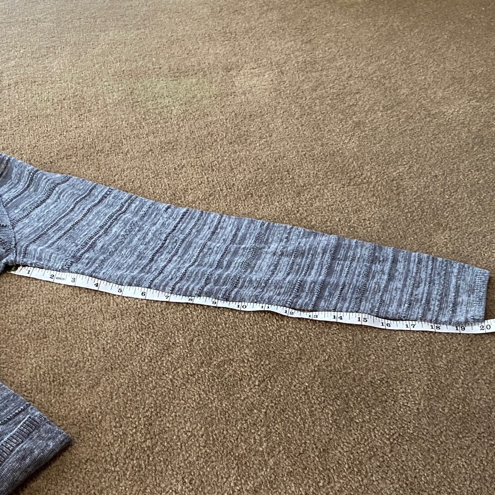 John Varvatos M Gray Striped Men's Sweater - Picture 4 of 6